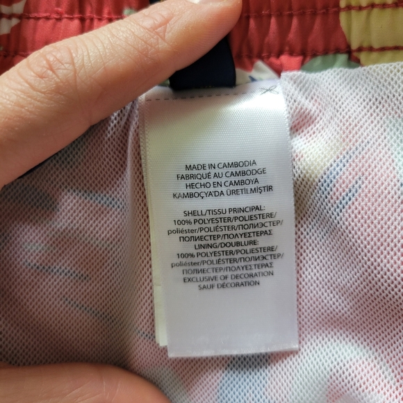 Polo Ralph Lauren Swim Trunks Mens L Pink Netted Hawaiian Sail Boat Palm Tree - Picture 6 of 7